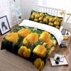 Yellow Tulips with Greenery. Bedding Sets Duvet Cover Sets Duvet Covers Pillowcases(1*Duvet Cover 2*Pillowcases Without Duvet Insert)