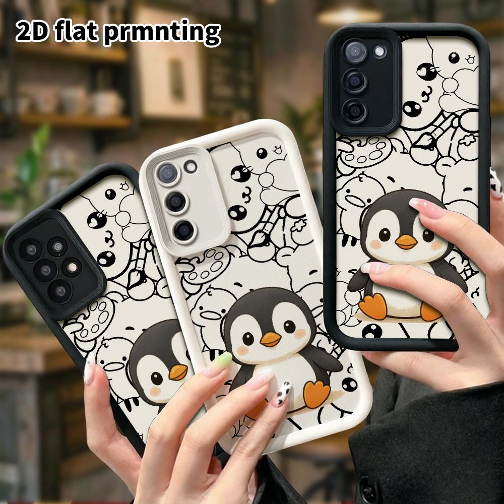 Phone Case: 2D Flat, Suitable for Samsung Galaxy A34 A35 M05 M06 S20 S22 S21 FE Plus 5G Protective Case, Little Penguin Sitting, Perfect Holiday Gift 