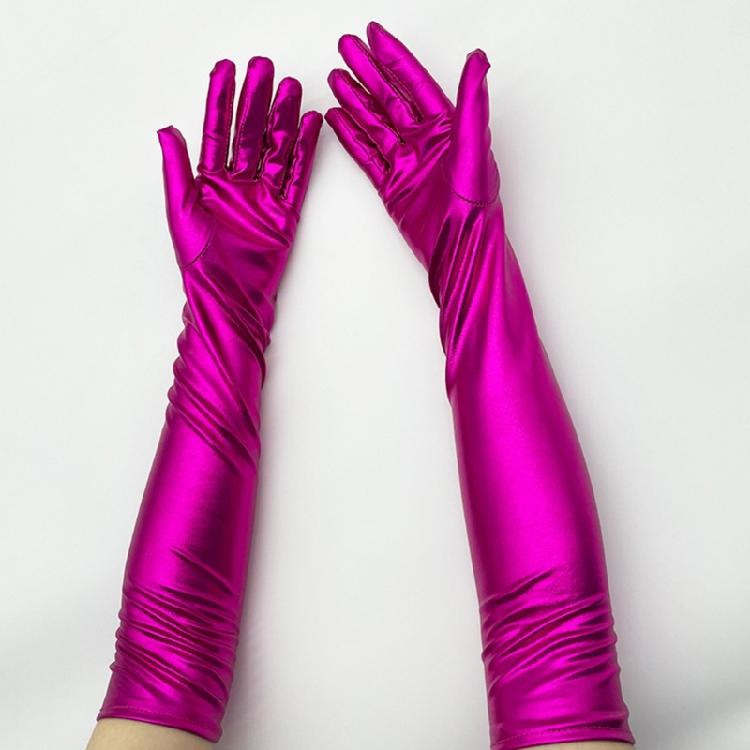 Long Punk Gloves Long Faux Leather Gloves Women Pole Dance Gloves Dance Gloves