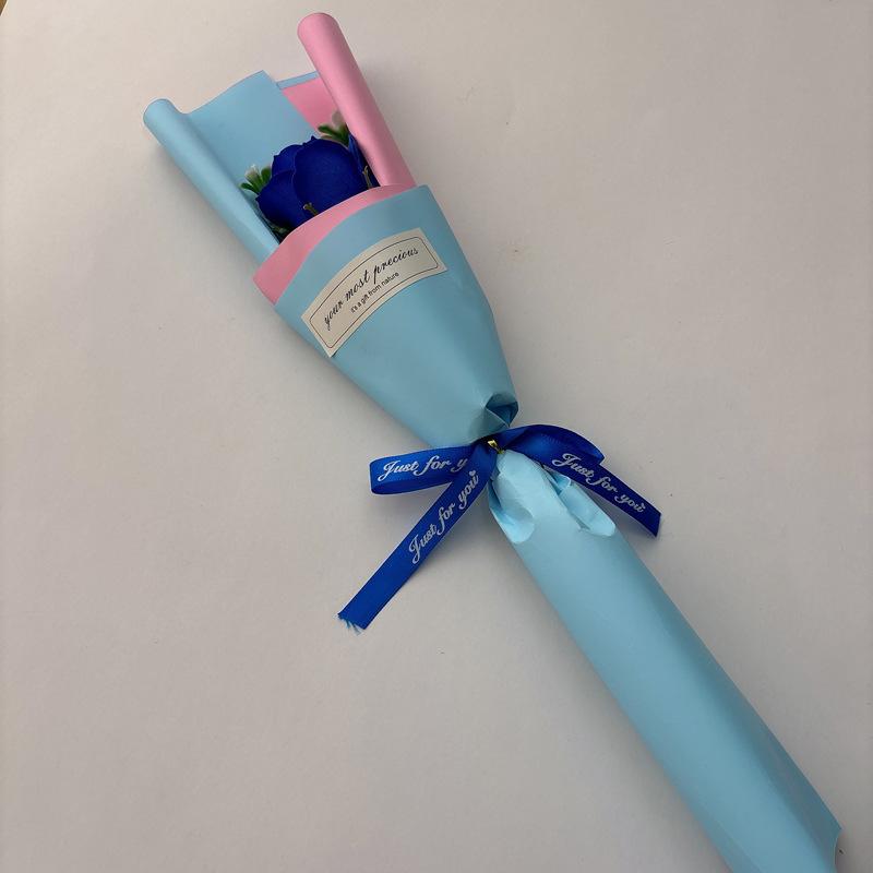 Qixi Valentine's Day Single Rose Soap Flower Bouquet Simulation Carnation Mother's Day Gift Teacher's Day