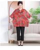 7XL Plus Size Summer Xiangyunsha Set for Middle-Aged & Elderly: Loose Mid-Sleeve T-Shirt Two-Piece for Tummy-Hiding Comfort.