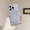 Luxury Denim Leather Card Bag Case For iPhone 15 14 13 12 11 Pro Max