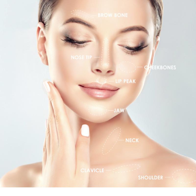 Five-colour Highlight Eyeshadow Plate Three-dimensional Brightening and Grooming Europe and The United States Pearlescent Blush Eyeshadow
