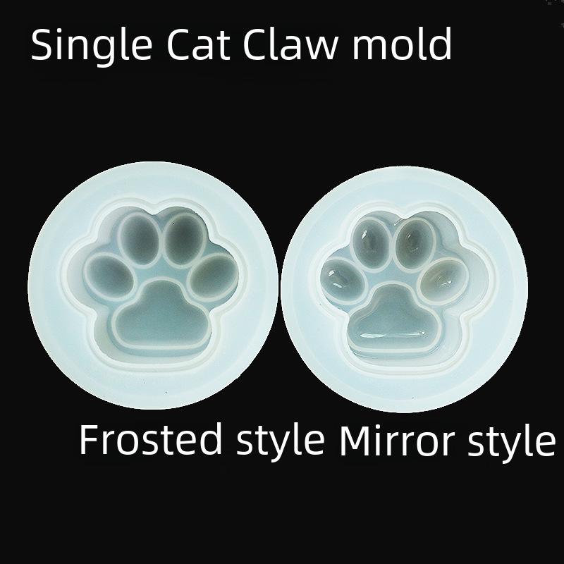DIY Crystal Glue Frosted Round Cat Claw Jewelry Silicone Mold