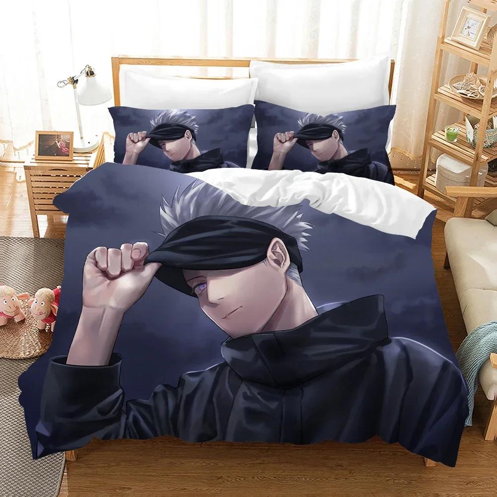 Jujutsu Kaisen Japan Famous Comfortable Duvet Quilt Cover Pillowcase Bedding Set Children Bedroom Decoration Home Textile