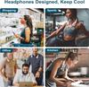 Portable Personal Neck Cooling Rechargeable Bladeless Fan - Hands Free 3 Speed 4000 mAh Battery USB Operated Wearable Headphone Design