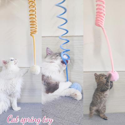 1 PZ Giocattolo per Gatti Palline a Molla Giocattoli con Campanellino Attirano il Gatto 2 Colori
