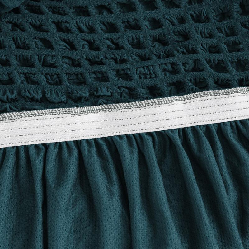Four Seasons Universal Elastic All-inclusive Solid Color Seersucker Sofa Cover Universal Anti-dust Anti-cat Scratch