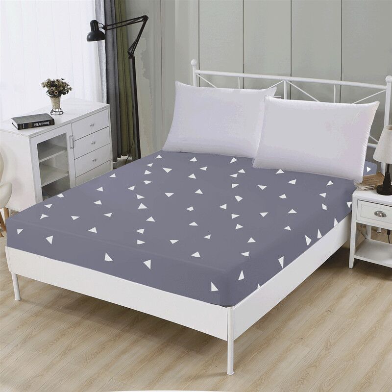 Lagmta 100 Polyester Fitted Sheet Elastic Band Mattress Cover Printed Bed Sheet 4 Corners