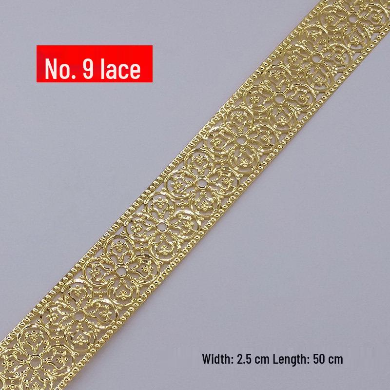 Decorative Wrought Iron Lace Strips In Gold & Silver for Photo Frames