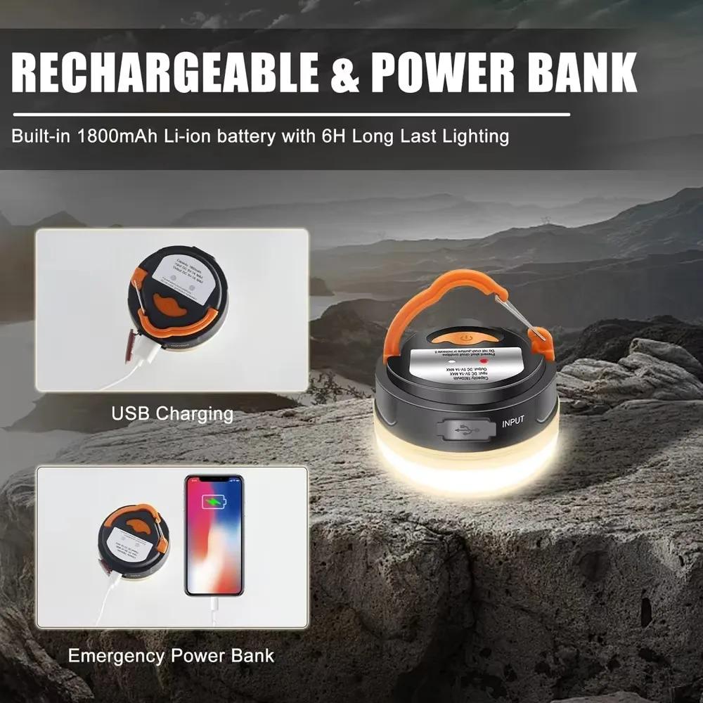 Portable LED Camping Lantern,3 Lighting Modes,Magnetic Flashlight for Tent/Camping/Home/Emergency Christmas Gift to Traveler