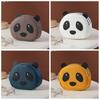 Double Layer Zipper Coin Purse Mini Small Item Bag Retro Creative Panda Wallet  Men