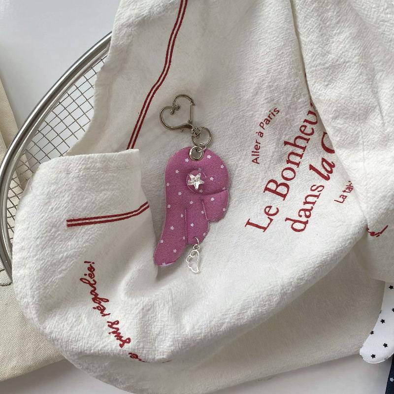 Y2K Harajuku Musical Notes Star Pendant Keychain Cute Bag Hanging Decoration For Women Girls Sweet Keyring Jewelry Gift