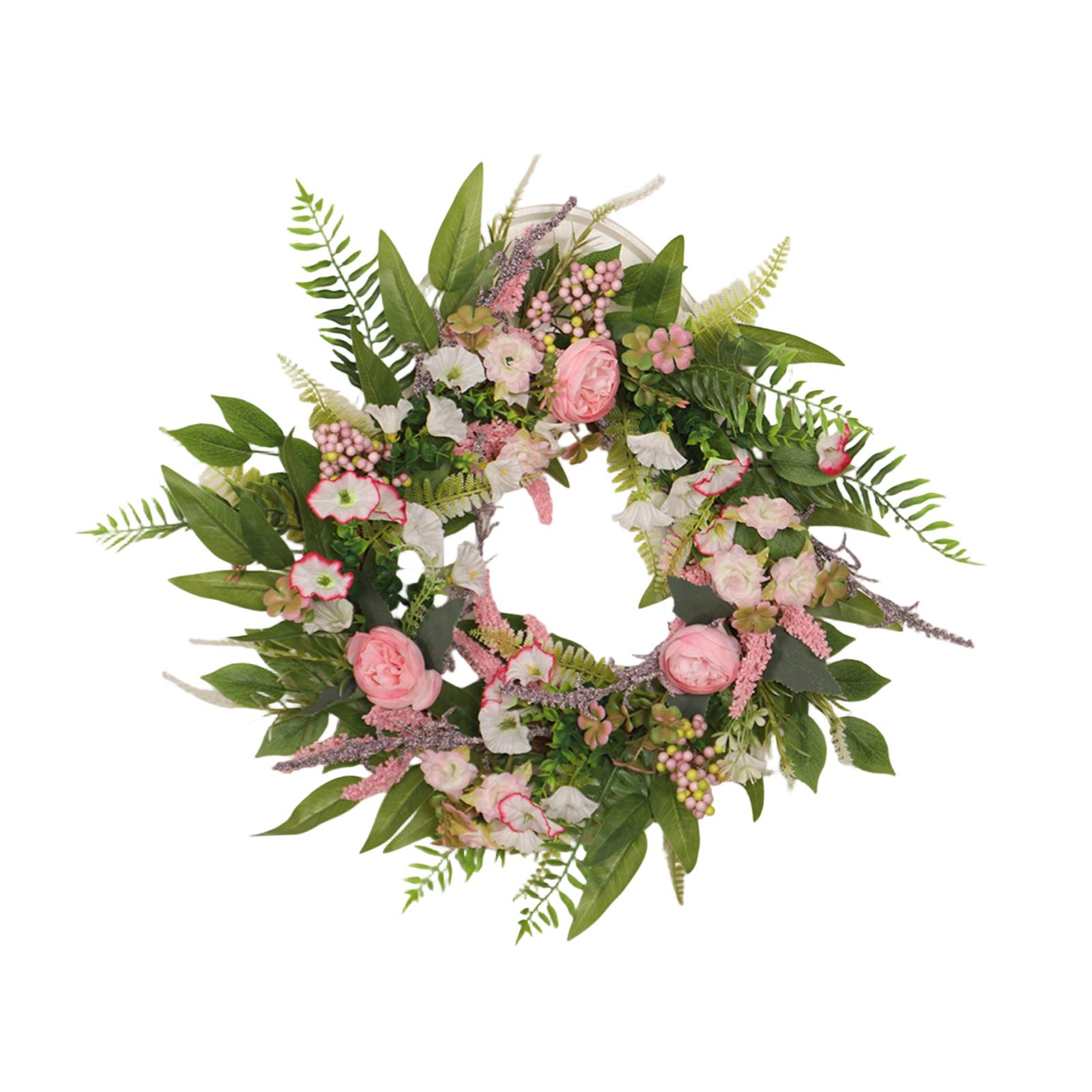 

3D 45cmArtificial Rose Wreath Wall Hanging, Artificial Green Plant Decoration, Festive Decoration Prop, Entrance Hall Artificial Flower Pendant