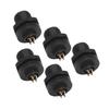 5 Stück E7 Gewindeplattenmontage Stifttyp Luftfahrtsteckverbinder 4 Adern 20AWG IP67 Wasserdicht Elektrisch