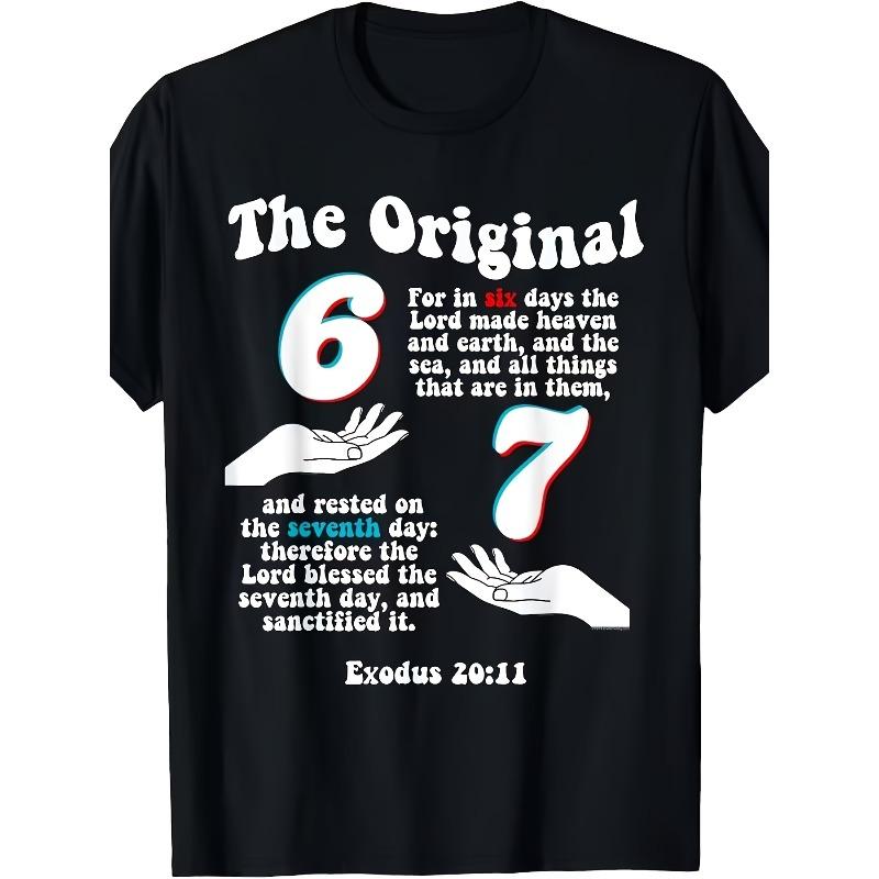 

European sizes Christian Bible Verse Humorous Graphic T-Shirts for Kids, Comfortable Short Sleeves, Perfect for Summer Outfits 164cm чорний