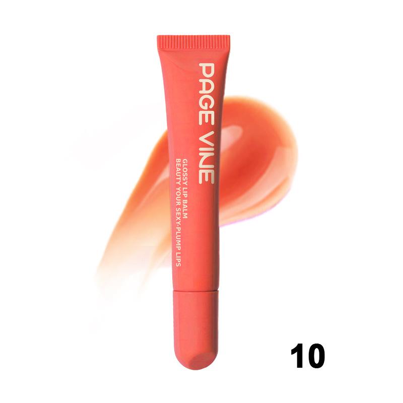 PAGE VINE Polypeptide Lip Gloss: Moisturizing, Plumping Lip Glaze with Water-Light Shine