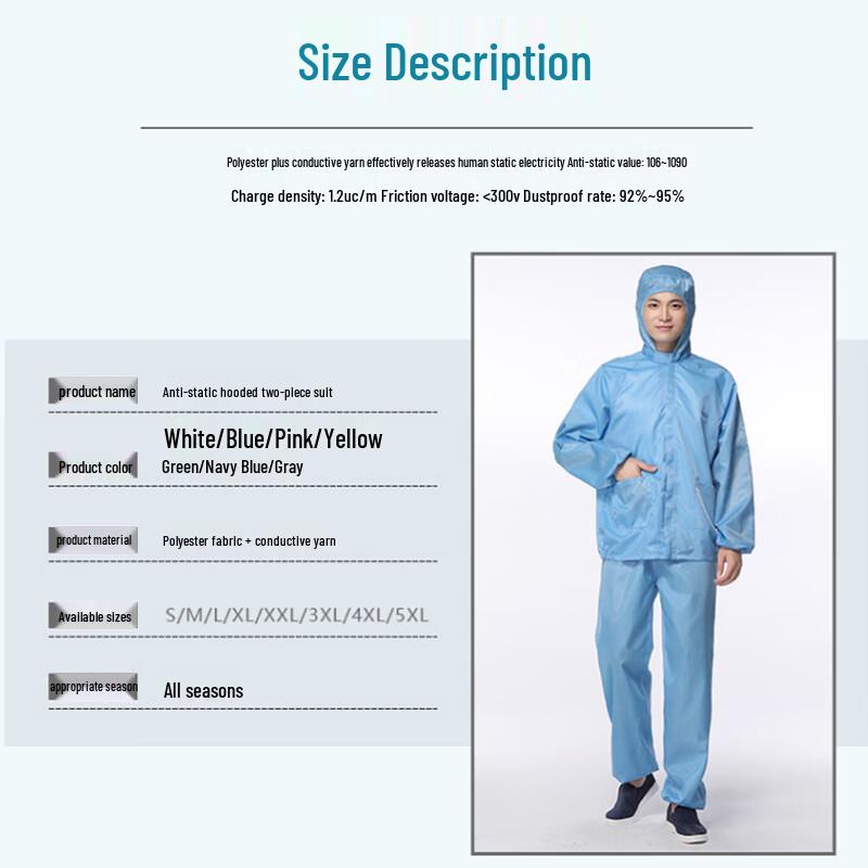 Sichen Binfen Unisex Anti-static Hooded Cleanroom Suit