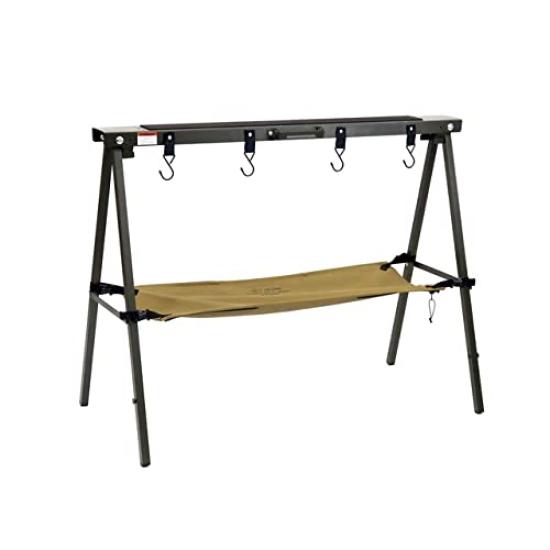 

[OfficialManufacturer s Warranty Included] POST GENERAL Sawhorse & Hanger Black Camping Outdoor Work Table Hanging Rack Manufacturer s Warranty