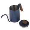 600ml Narrow-Mouth Stainless Steel Drip Pot, Handheld Coffee Kettle, Kitchen Utensil (Blue)