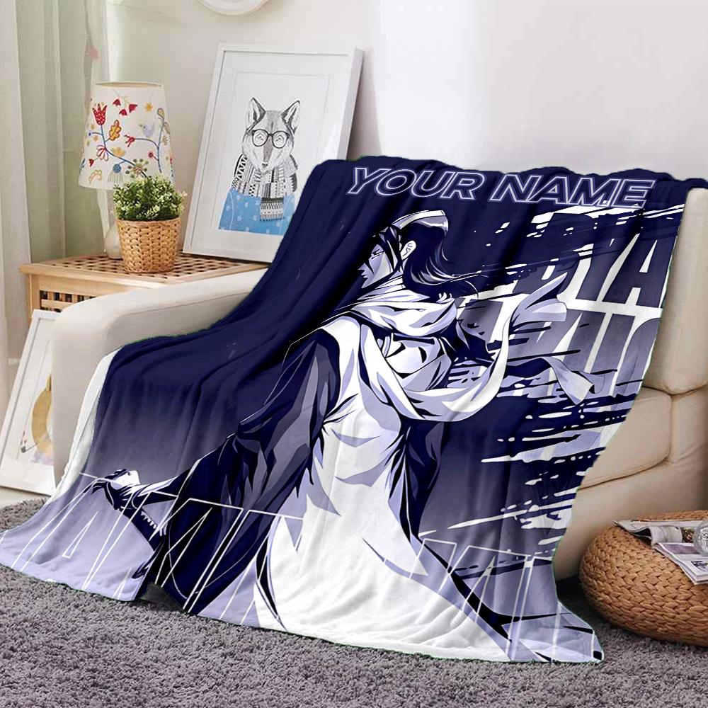 Customiz Name Personality Byakuya Kuchiki (2) Blanket Soft &Warm Sofa Office Bed Travel Lunch Break Blanket, Gift Suitable for All Seasons