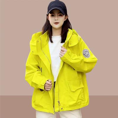 Giacca Elegante Taglie Forti da Donna, Cappotto Corto Autunno Primavera con un'Attitudine Trendy, Giacca a Vento Top con Zip Taglia Grande