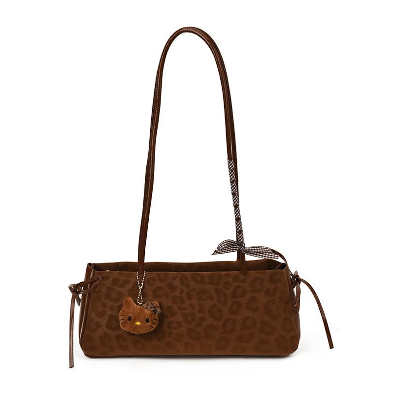 Leopard Print Tote Bag For Women Large Capacity Pu Casual Street Fashion Daily Use