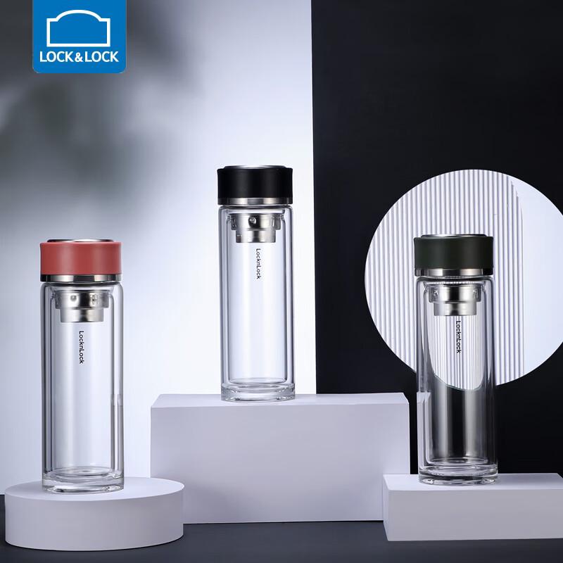 LocknLock 320ML Business Double-Layer Glass Mug