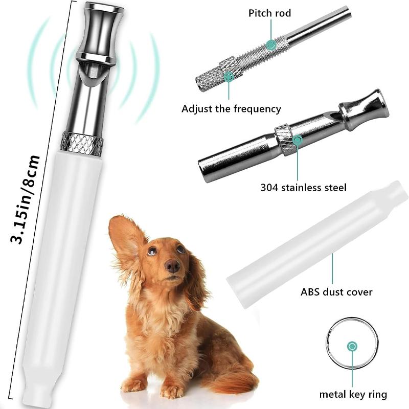 Dog Whistle with Lanyard Adjustable Ultrasonic Silent Dog Whistle Repeller Stop Barking Control for Dog Training