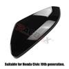 Left Right Side Rearview Mirror Cap Cover for Honda Civic 10th 2016 2017 2018    Accessories Black Red Replacement