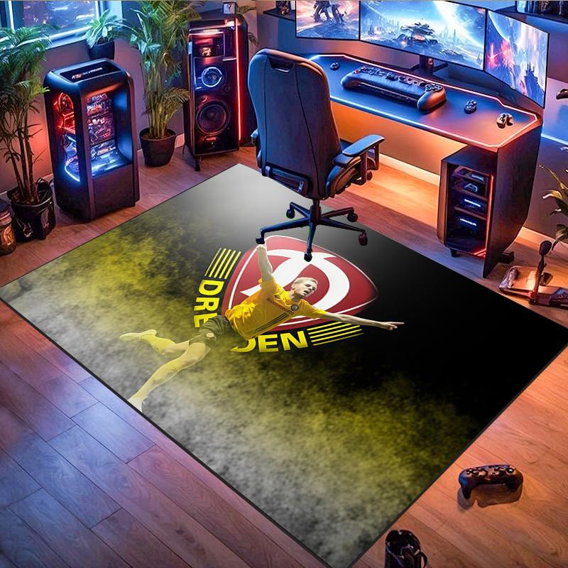 Dynamo Dresden Player Portrait Fog Background Print Area Rug German Football Floor Carpet Sports Fan Living Room Bedroom Home Decor Mat