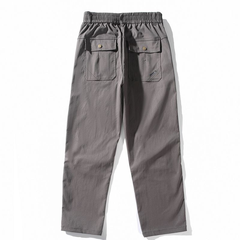 Original Foreign Trade Surplus Japanese Retro Solid Color Functional Pants for Men, Trendy Brand Loose Fit Autumn Casual Straight-Leg Pants