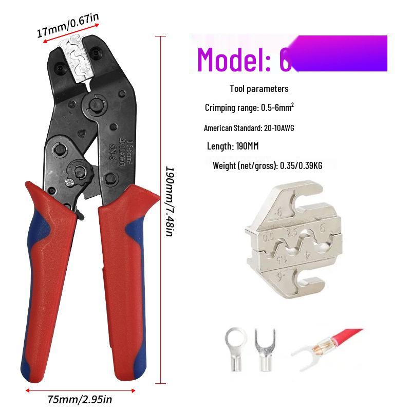 SN58B Electrical Wiring Terminal Crimping Pliers Set for Wire Harness and Connector Inserts