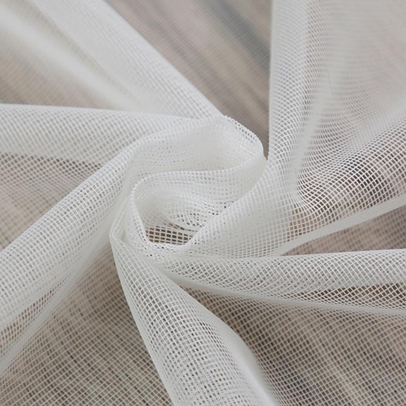 Sheer White Polyester Window Curtains for Light Privacy Protective Home Decoration