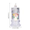 Vánoční LED svíčka naplněná vodou Santa Sněhulák Sněhová vločka Noční světlo Elektrické Santa Claus Sněhová koule Lucerna Sněhová ozdoba