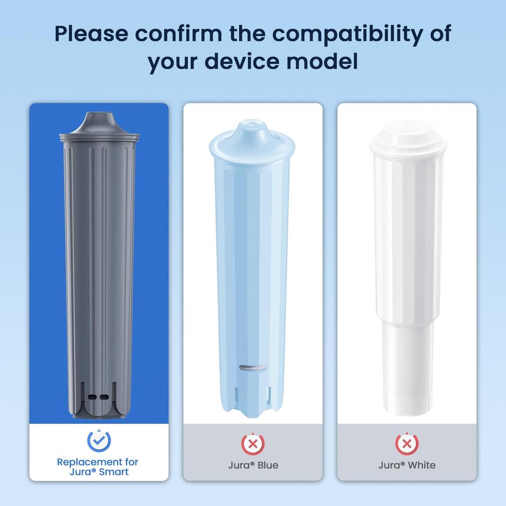 GLACIER FRESH Jura Fully Automatic Coffee Maker Claris Smart Filter Plus Replacement 3 Pack