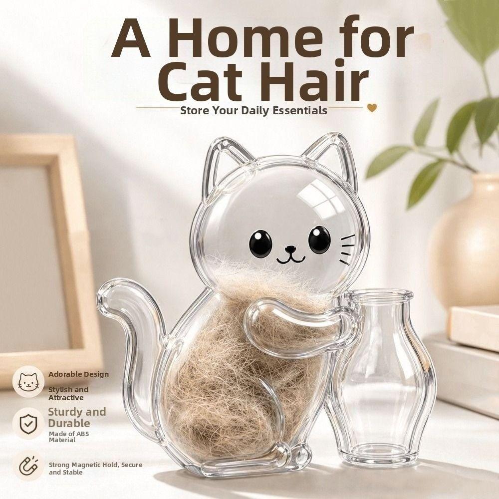 DIY Pet Hair Keepsake Box Transparent Pet Memorial Container  Pet Souvenirs