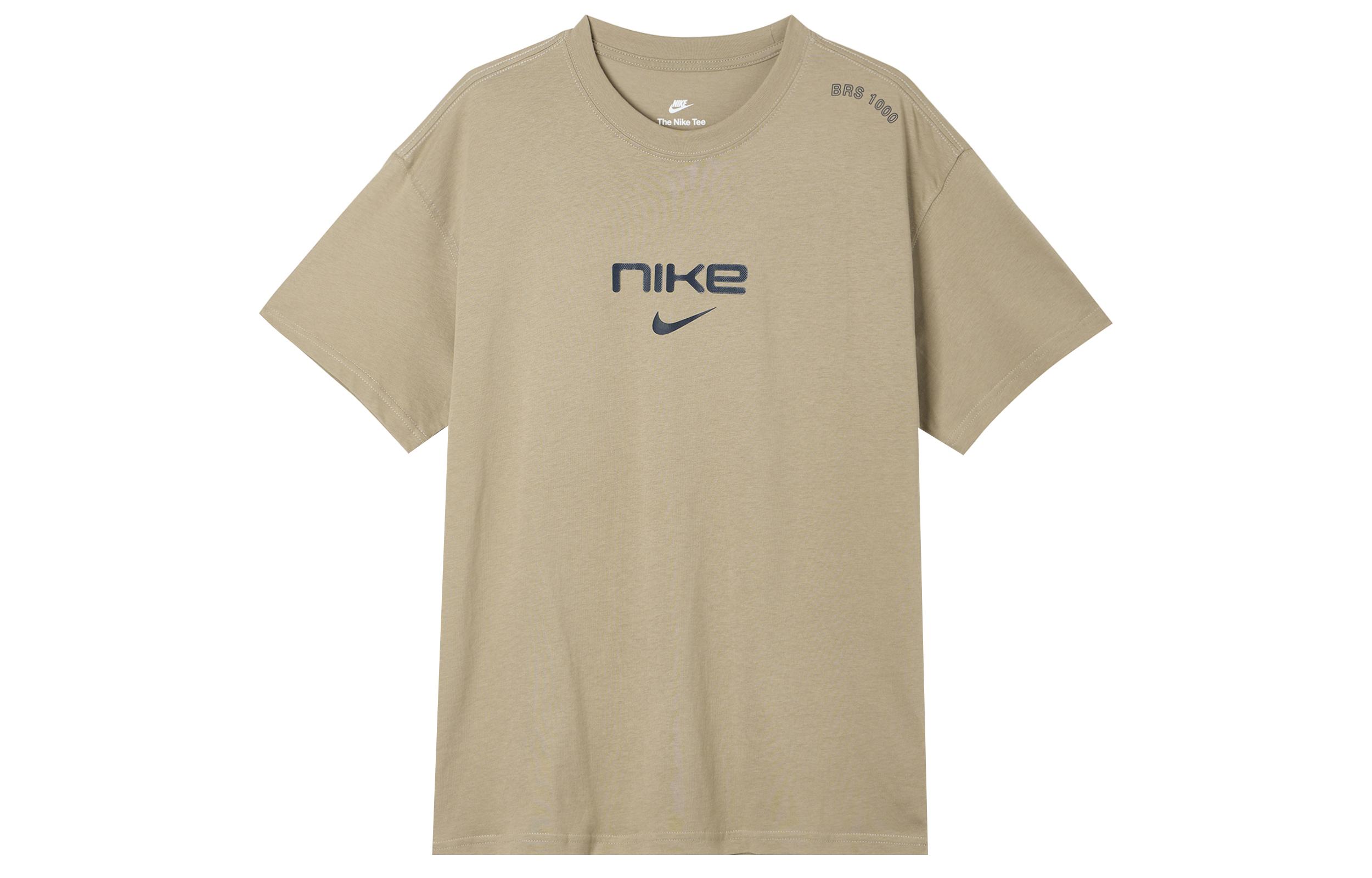Nike T Shirts Men s Khaki Crew Neck Moderate Straight Fit FZ5416-247 L