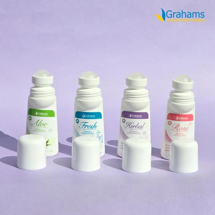 Natural Mineral Deodorant Roll-on 65mL 4 Types