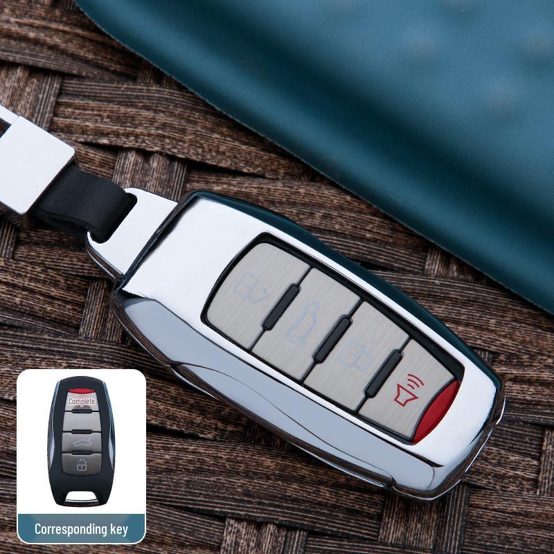 Compatible Key Cover for Great Wall Haval H6, H2S, M6, Sport Edition, H7, H4, F7X, H8, H9 - Snap Button Shell