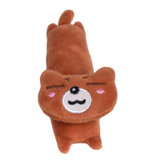 Cute Plush Catnip Toy Adorable Dog Bear Rabbit Doll Stimulating Cat Plaything for Biting Kicking Fun Chew Resistant Toy with Kittens Adult Cats
