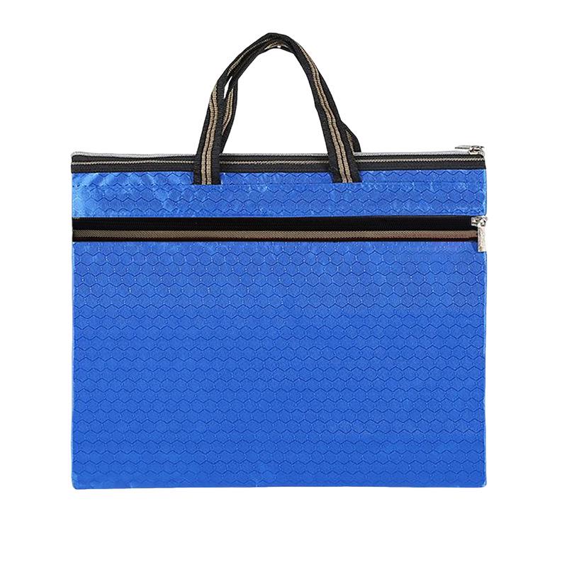 Waterproof Oxford A4 Tote: Large Capacity Document & Conference Briefcase with Zipper.