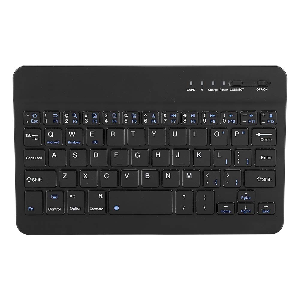 7-inch Bluetooth Keyboard, Lightweight, Compact, Portable, for Laptops and Desktops, Wireless USB Keyboard, Aluminum Alloy, Black