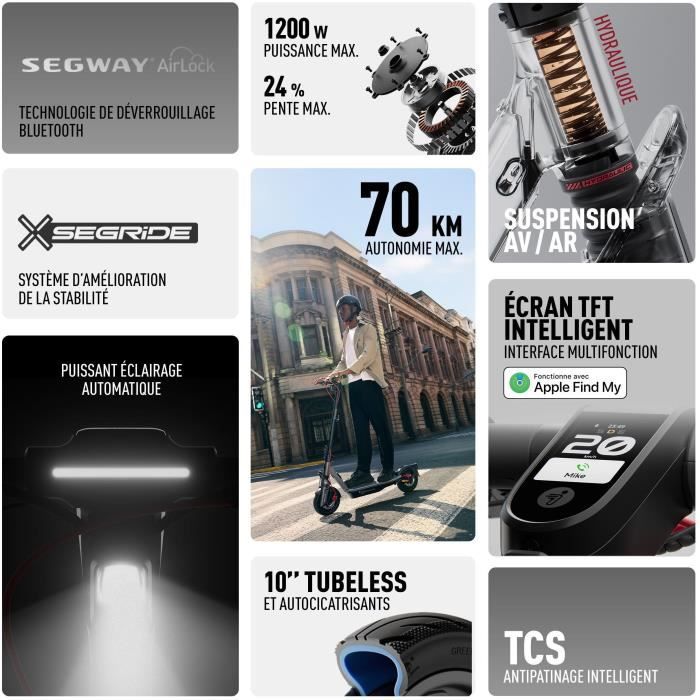 Elektroroller - SEGWAY - F3 Pro E - 1200 W - 10"