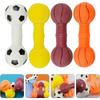 Dog Ball Toy Interactive Dog Toy Fun Giggle Sounds Football Basketball Shape Teeth Cleaning Bite Resistance Squeaky Dog Ball Toy