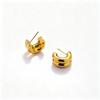 YF3354 Waterproof Non Tarnish Jewelry 18K Gold Plated High Polished Stainless Steel Double Layer CC Earring for Women