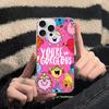 Gifts Mr Men And Little MisS Silver Gradient Pleated Water Ripple Phone Case For IPhone 17 16 15 14 13 12 11 Pro Max