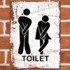 TOILET Funny Metal Signs Wall Poster Bar Home Pub Garage Shed Loo Joke Tin SignAluminum