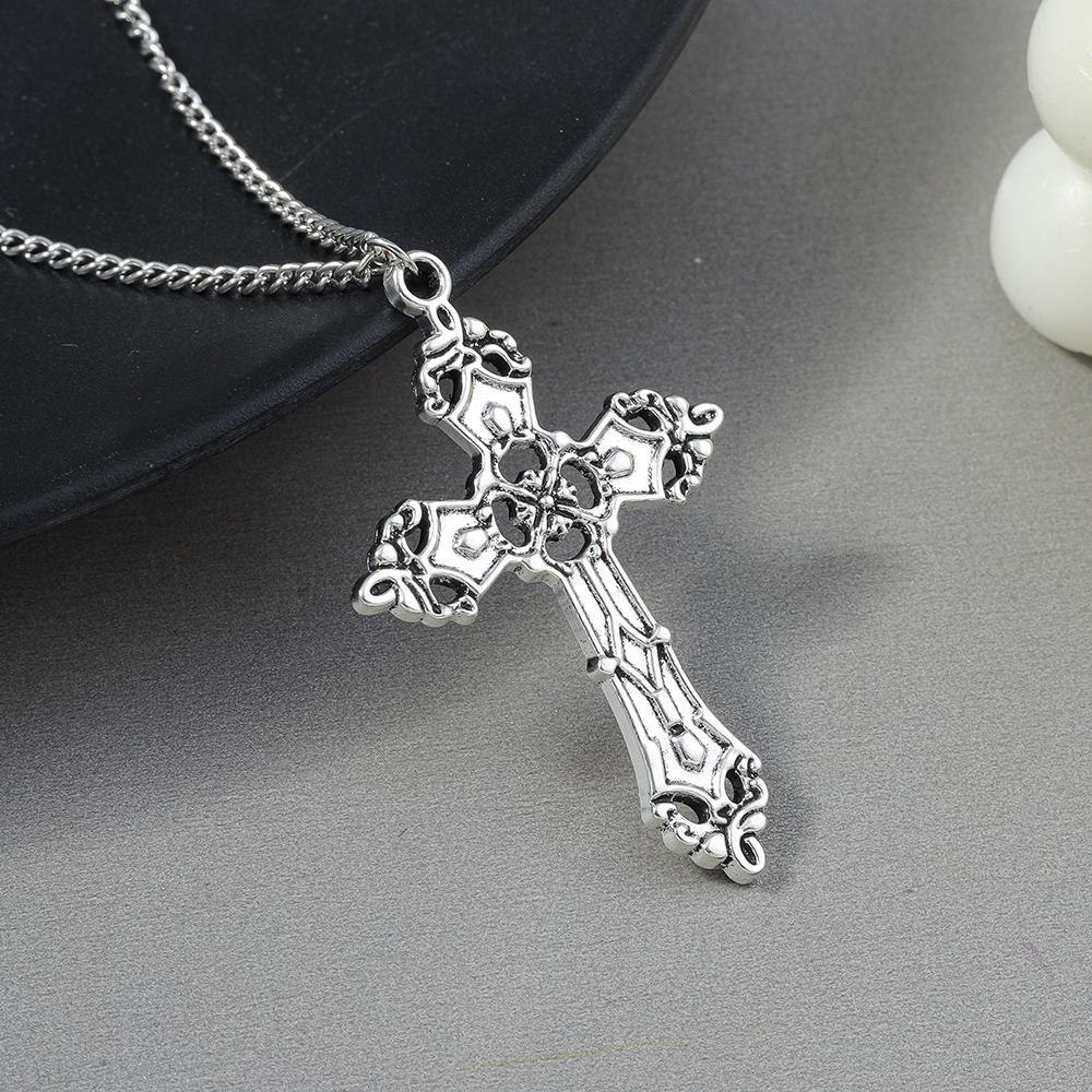 Retro Kreuzanhänger Halsketten für Damen Herren Gothic Steampunk Totenkopf Halskette Kette Hip Hop Schmuck Geschenke