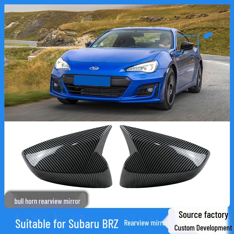 Subaru BRZ & Toyota GT AE86 Rearview Mirror Cover & Horn Modification Kit Glossy Black